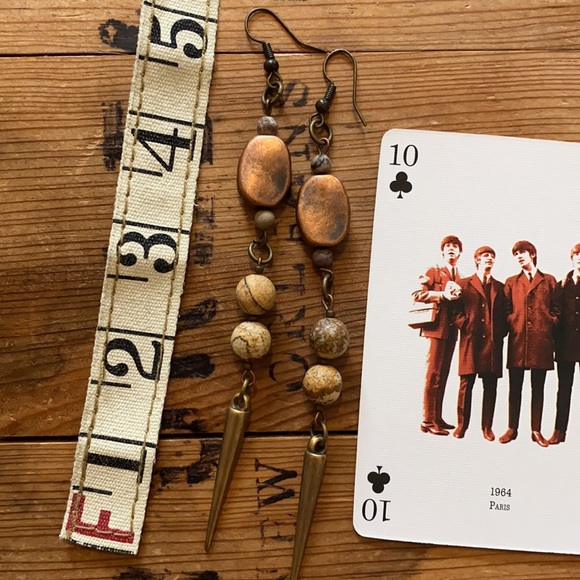 1 PAIR LEFT upcycled earrings FREE WITH A PURCHASE - Picture 6 of 17